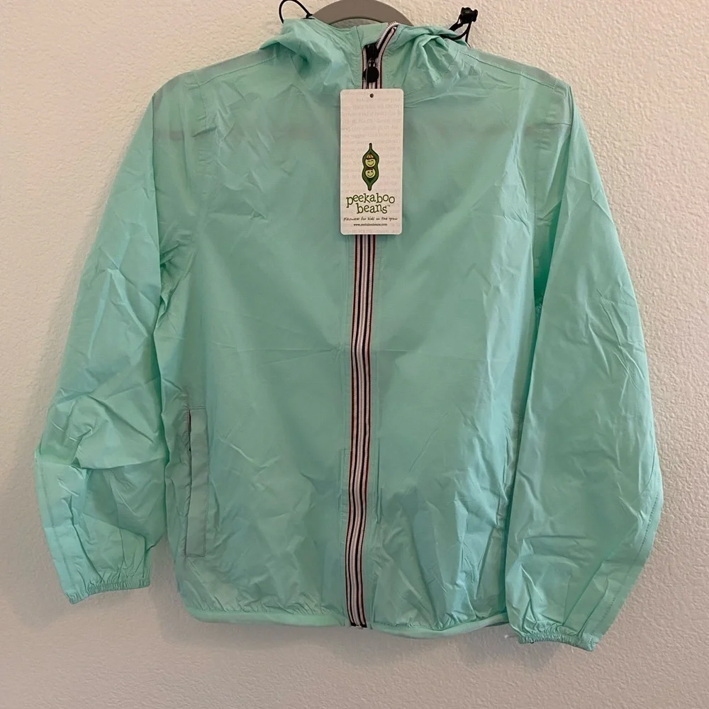 NEW Peekaboo Beans Raincoat Boy’s Girl’s size Small Kid’s Hood Waterproof